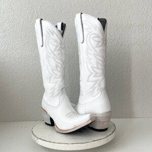 Lane MEGAN MORONEY Cowboy Boots Smokeshow Womens 9 White Western Cowgirl Tall